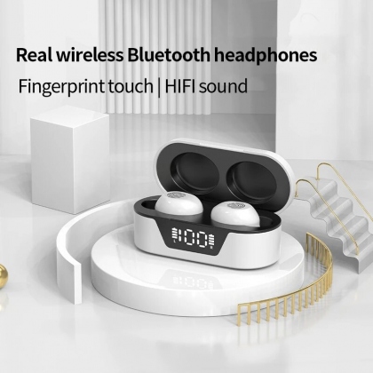 T31 TWS Earphone bluetooth V5.2 13mm Dymanic Driver HiFi Stereo 300mAh LED Battery Display SBC apt Codec HD Calls IPX6 Waterproof Smart Touch Sports Earbuds