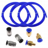 TWO TREES® 3PCS 1Meters Blue PTFE Tube + 3 PC4-M6 Pneumatic Connector + 3 PC4-M10 Connectors for 3D Printer 1.75mm Filament COD