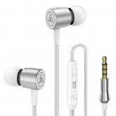 PTM D1 Stereo Bass Sport Earphone Volume Control Metal In-ear Headphone with Mic COD