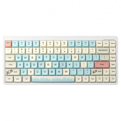 Bakeey YK75 84 Keys Low Profile Switch Mechanical Keyboard Tri-Mode BT5.0/2.4Ghz/USB OUTEMU Switch White Lighting Gaming Keyboard For Window Mac System C