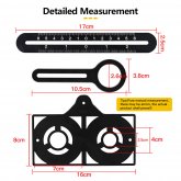 6/9/12 Fold Aluminium Alloy Angle Ruler Finder Measuring Ruler Perforated Mold Template Tool Locator Drill Guide Tile Hole COD