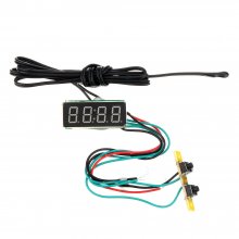 0.36 Inch 3-in-1 Time + Temperature + Voltage Meter Display with NTC DC7-30V Voltmeter Electronic Watch Clock Digital Tube COD