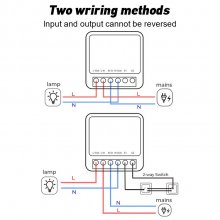 16A Tuya WiFi Mini DIY Smart Switch 2 Way Control Smart Home Automation Module Via Alexa Google Home Smart Life App COD