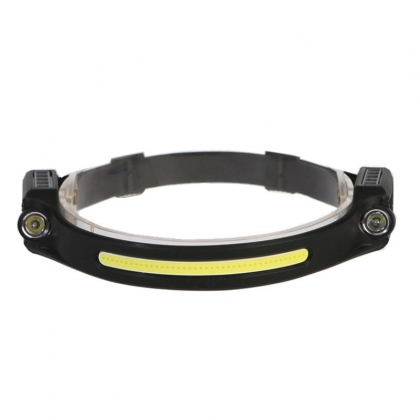 2*XPE 1*COB LED Headlamp Sensor 5 Modes Type-C Rechargeable Headlight Outdoor Flashlight Torch COD