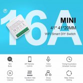 16A Mini Smart Wifi DIY Switch Support 2 Way Control Smart Home Automation Module Work with Alexa Google Home Smart Life App COD