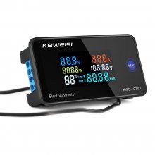 KEWEISI AC 50~300V 20A/100A Digital Electricity Meter Voltmeter Ammeter With CT Power Current Voltage Temperature Measurement COD