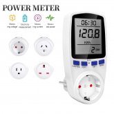 Digital Wattmeter AC 220V Power Meter Electricy Consumption Energy Meter EU Plug Power Kilowatt Wattage Electricity Meter COD