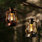 Portable Outdoor Lantern Solar Hanging Lantern Rechargeable Retro Lamp Portable Tent Camping Night Light COD