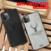 BAKEEY Deer Canvas Cloth Shockproof Protective Case for iPhone 11 Pro 5.8 inch COD