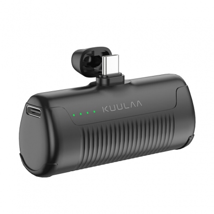 KUULAA KL-YD47 Mini 4500mAh Built-in Type-C Plug Emergency Power Bank External Battery Power Supply Fast Charging for iPhone 12 13 14 14Pro 14 Pro Max CO