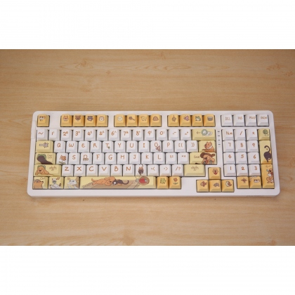 121 Keys Cat And Dog Diary PBT Keycap Set Cherry Profile Sublimation Pet Custom Keycaps for Mechanical Keyboards COD