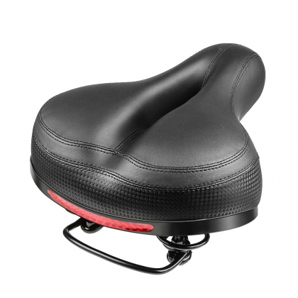 City Wheel Super Soft Elastic Thickened Widened Cushion Reflective Stripe Touring Mountain Bike Saddle COD