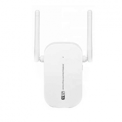 KuWfi AX1801U WiFi6 Repeater 2.4G/5.8G Dual Band 1800Mbps High-Speed WiFi Router Singal Extender Booster with 2 Antenna COD