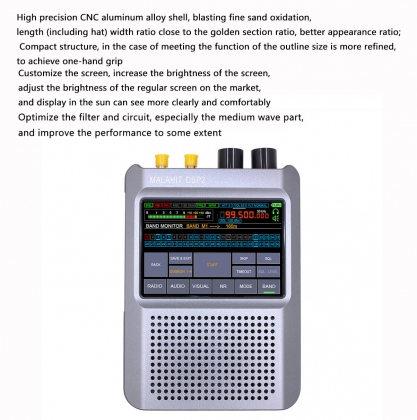 New Firmware 2.40 Genuine Second Generation Malahit-DSP2 SDR Malachite Receiver Radio 10kHz-380MHz 404MHz-2GHz COD