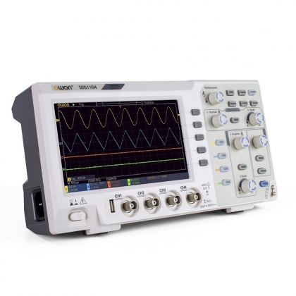 OWON SDS1104 Oscilloscope 100MHz Bandwidth 4-Channels 1GS/s Sample Rate 7 Inch High Resolution LCD for Electronic Circuit Debugging and Testing COD