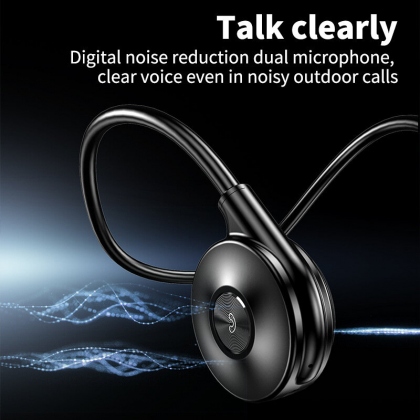 M1S True Bone Conduction Earphone bluetooth 5.3 Stereo Surround Bass Sound Digital Noise Reduction IPX6 Waterproof 150mAh 23g Sport Earhooks Earphone COD