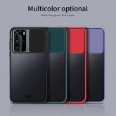 MOFI for Huawei P40 Pro Case Anti-Hacker Peeping Slide Lens Cover Shockproof Anti-Scratch Translucent Matte Silicone Protective Case COD