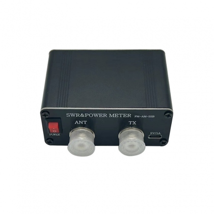 1.8MHz-50MHz 0.5W-120W Short Waves SWR and Power Watt Meter Chinese English Menu Switchable Type-C Charging Interface COD