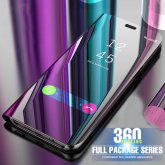 Bakeey for POCO M3 Case Foldable Flip Plating Mirror Window View Shockproof Full Cover Protective Case COD