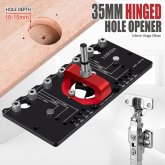 35mm Hinge Punch Locator Hinge Jig Cabinet Hardware Jig Shelf Pin Drill Guide Aluminum Alloy Hole Opener for Door Concealed Installation Household Tools