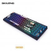 SKYLOONG GK7 120pcs Mechanical Keyboard Keycaps Set Dark Fairy Tale Theme PBT Black Transparent Jelly Key Cap For DIY Customized 61/87/104/108 Key Mechanical Keyboard