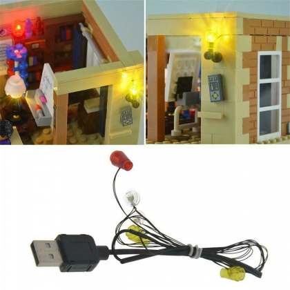 Plastic Self-locking Brick DIY LED Light Kit for Brick FunCreator Building DIY House COD