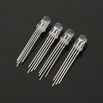 50pcs LED RGB Common Cathode 4-Pin F5 5MM Diode COD