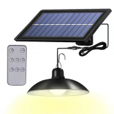 Solar Pendant Light Indoor Outdoor Solar Powered LED Shed Light Barn Lights With Remote Control For Garage Garden Porch COD