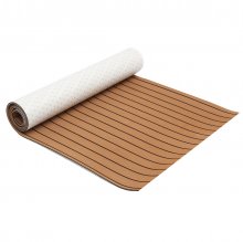 300cm x 90cm x 6mm EVA Foam Faux Teak Sheet Brown with Black Lines Boat Yacht Synthetic Teak COD