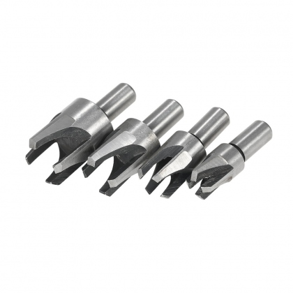 4PCS Claw Corkscrew 6/8/10/13mm Carbon Steel Wood Plug Hole Cutter Drill Bit Set COD