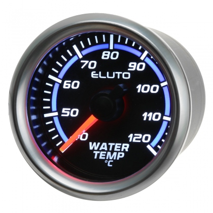 2" 52mm 40-120°C Water Temperature Gauge Blue LED Black Face Car Meter + Sensor COD