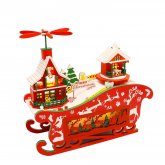 Hongda M908 Fantasy Christmas Night DIY Assembly Cottage Piggy Bank Doll House with Music and LED Light COD