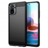 Bakeey for Xiaomi Redmi Note 10 / Redmi Note 10S Case Carbon Fiber Texture Shockproof TPU Protective Case Back Cover Non-Original COD