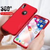 Bakeey 360° Full Body PC Protective Case With Tempered Glass Film for iPhone XR/XS/XS Max/X COD