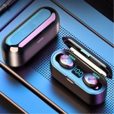 Mini TWS Earphone Wireless bluetooth 5.0 Earbuds LED Display 2000mAh Power Bank IPX7 Waterproof Headphone with Mic COD