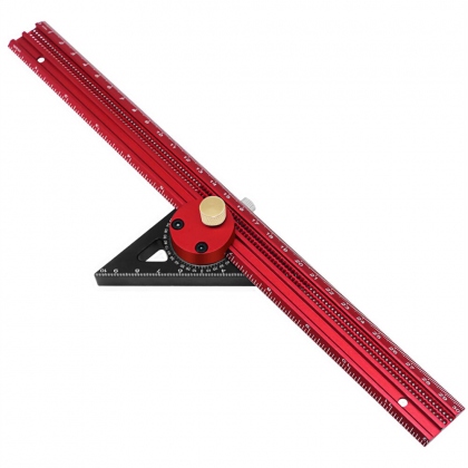 Carpenty Precision Scribe Ruler Carpenty Aluminum T-Type Line Drawing Hole Ruler Woodworking Square Layout Marking Gauge COD