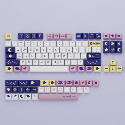 134 Keys Constellation Theme PBT Keycap Set XDA Profile Sublimation DIY Custom Keycaps for Mechanical Keyboards COD