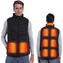 TENGOO HV-09A Heated Vest 9 Heating Areas Men Jacket Heated Winter Womens Electric USB Heater Tactical Jacket Man Thermal Vest Body Warmer Coat COD