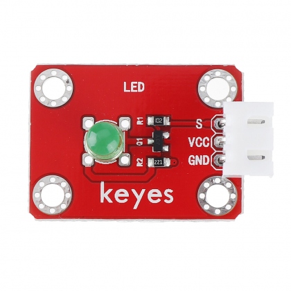 Keyes Brick Green LED Green Light Module (Pad hole) Anti-reverse Plug White Terminal Digital Signal COD