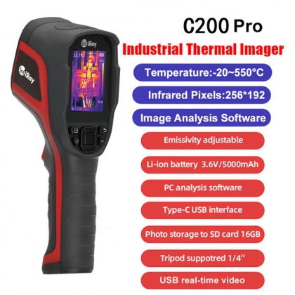 INFIRAY C200Pro Best Infrared Camera Camera Geothermal Detector Temperature Imager 256*192 Pixels Equivalent to UTI260B COD