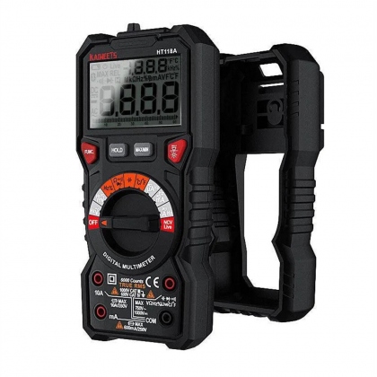 EU Direct KAIWEETS HT118A Digital AC/DC Multimeter TRMS 6000 Counts True RMS with Flashlight and Safety Features Best for Household and Automotive Testing