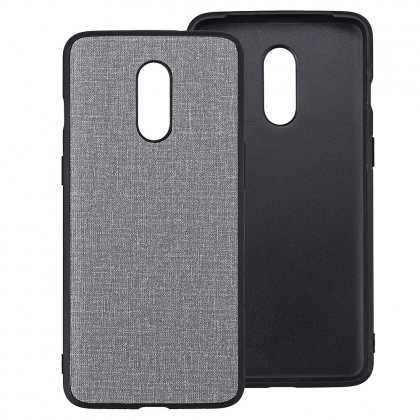 Bakeey Anti-Fingerprint Canvas PU Leather Protective Case for Oneplus 7 COD