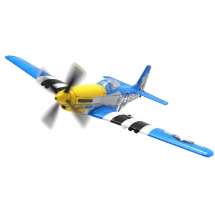 VolantexRC Mini Mustang P-51D V2 EPP 400mm Wingspan 2.4G 4CH 6-Axis Gyro One Key Aerobatics XPilot Stabilization System RC Airplane Trainer RTF Compatible DSM S-BUS Protocol for Beginner