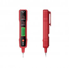 Huabo HT89A Voltage Tester with Intelligent Sound and Light Alarm LCD Display Auto Power Off Broad Voltage Detection Range AC12~300V Compact and Portable for Electrical Inspections