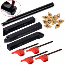 10pcs DCMT070204 Carbide Inserts with 4pcs 12mm Lathe Boring Bar Turning Tool Holder COD