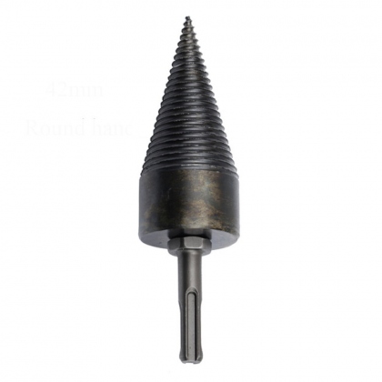 1Pc Drillpro 32/42mm HSS Round/Square/Hexagonal Shank Firewood Drill Bit Splitter Wood Split Cone Drill Bit For Tree Cutting COD