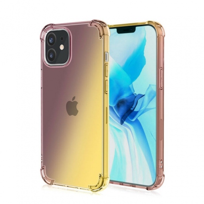 Bakeey for iPhone 12/ For iPhone 12 Pro 6.1" Case Gradient Color with Four-Corner Airbags Shockproof Translucent Soft TPU Protective Case COD