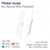 MoesHouse Tuya Smart Home WiFi Panel Switch 1/2/3/4 Gang APP Remote Control Timer Function Voice Control with Alexa Google Home COD