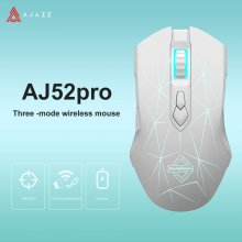 AJAZZ AJ52PRO Wired Gaming Mouse Sensor Triple Mode 2.4G+bluetooth Mouse Rechargeable Honeycomb Portable USB Mice for Laptop COD