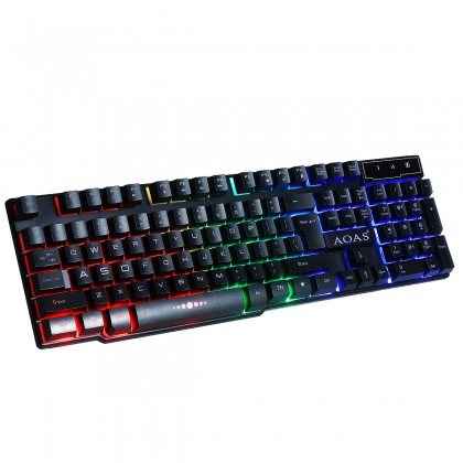 4-in-1 Gaming Kit Set Wired Keyboard & Mouse & Mouse Pad LED Gaming Over-Ear Headset Combo Set COD